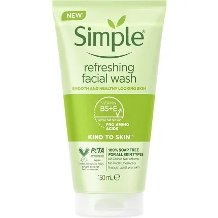 Plată securizată Gel Curățare Față, Simple, Kind to Skin, 150 ml