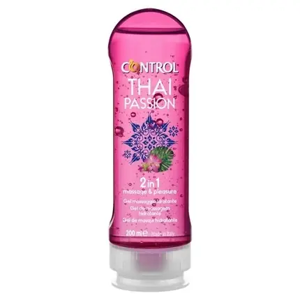 Cel mai vândut Gel de masaj și lubrifiant Thai Passion, Control, Roz, 200ml