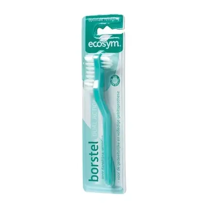 Ofertă de sezon Ecosym Daily Treatment, Periuță de dinți, Dual Action, culoare verde mentă