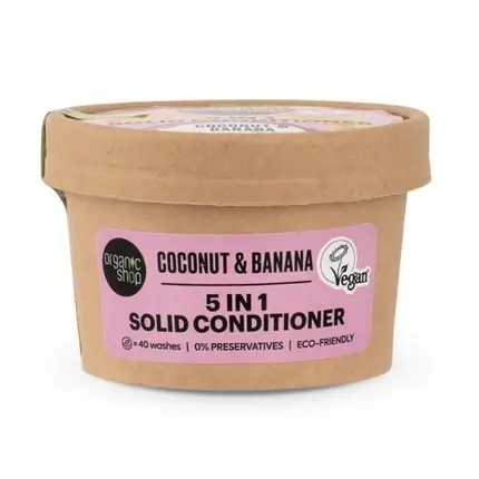 Chilipir Condiționar Solid Natura Siberica Coconut & Banana 5in1, 60g