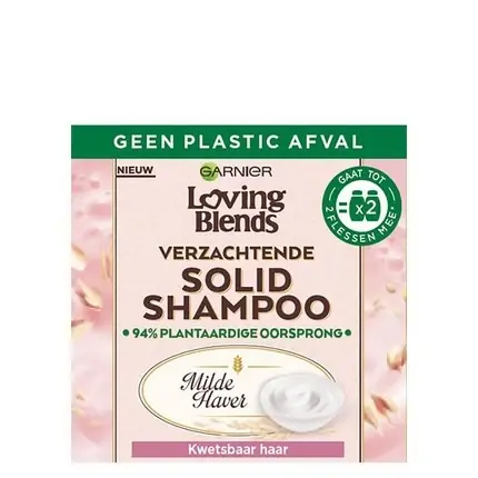 Șampon solid Garnier Loving Blends cu ovăz blând, 219g Plată sigură