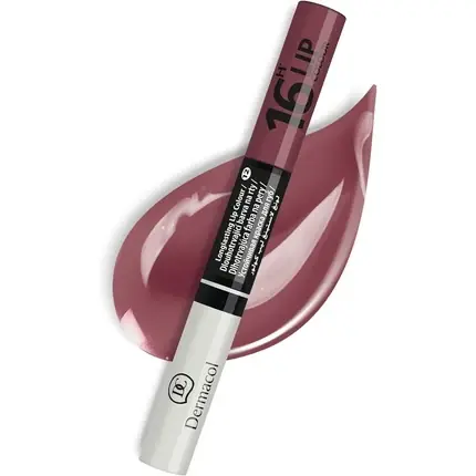 Cel mai bun preț Rimă buze, Dermacol, 16-Hour Lip Colour No.12, Culoare Maro-Purpuriu, 7.1ml