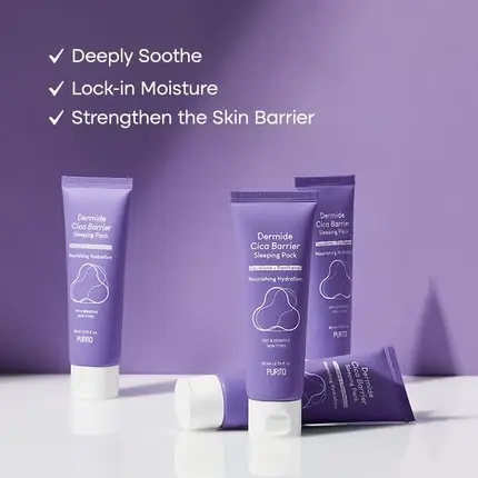 Cremă de noapte PURITO Dermide Cica Barrier Sleeping Pack, 80ml Preț mic