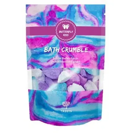 Sare de baie Treets Bath Crumble Butterfly Kiss, mov, 500g Comandă acum