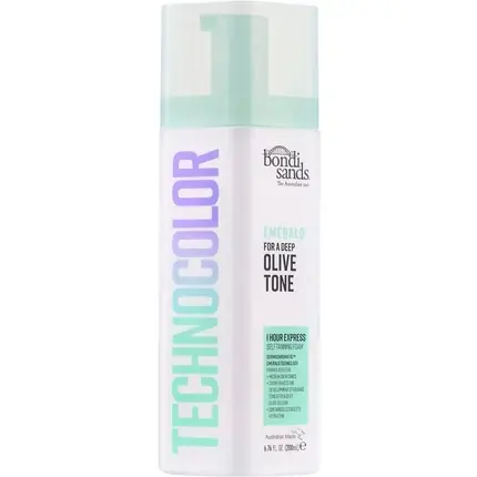 Cumpărături sigure Spumă Bronzantă Rapidă, Bondi Sands, Technocolor Emerald, 281g, Culoare Oliv