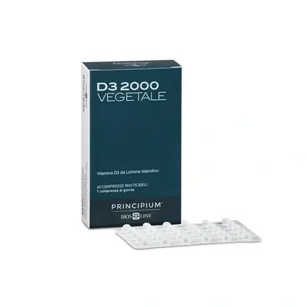 Supliment Vitamin D3, Biosline Principium, 2000 UI, 60 comprimate mestecabile Nu rata