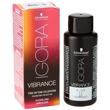 Colorare păr Schwarzkopf Igora Vibrance 4-99 Brun mediu violet, 60ml Ieftin