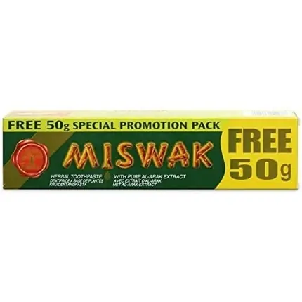Pastă de dinți herbală Dabur Miswak cu extract de alum și mentol, 100ml Cel mai bun preț