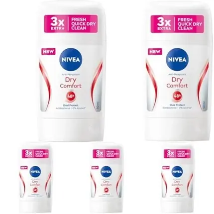 Deodorant Antiperspirant Nivea Dry Comfort, 50ml, alb cu roșu Cumpără online