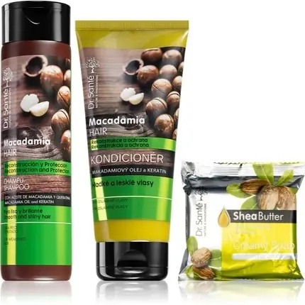 Ultima șansă Set îngrijire păr Dr Santé, Macadamia, pentru păr slăbit, 370g