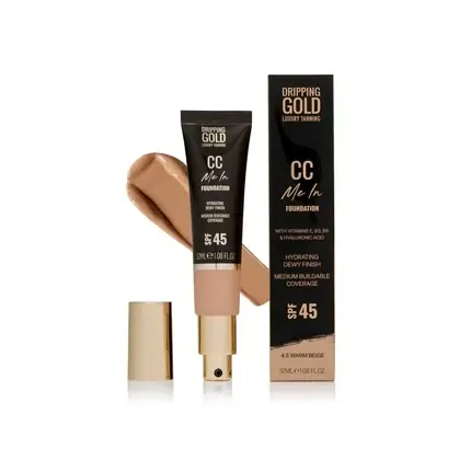 Reducere extra Fond de ten lichid CC - Dripping Gold, SPF 45, Warm Beige