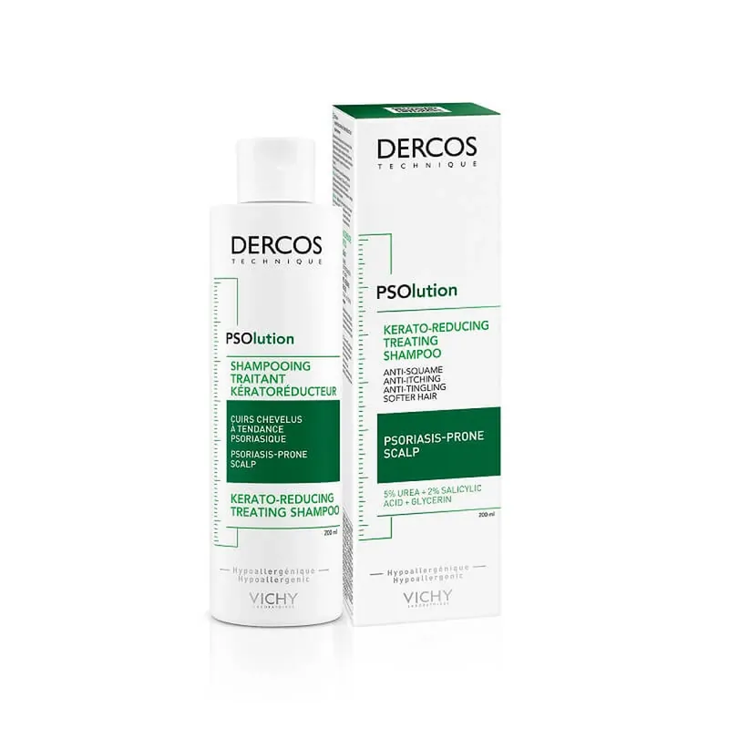 Lichidare de stoc Șampon tratament keratoreductor Dercos PSOlution, 200 ml, Vichy