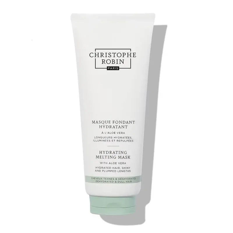 Christophe Robin Hydrating Melting Mask With Aloe Vera Mască hidratantă mătăsoasă pentru păr uscat și tern, 200 ml Chilipir