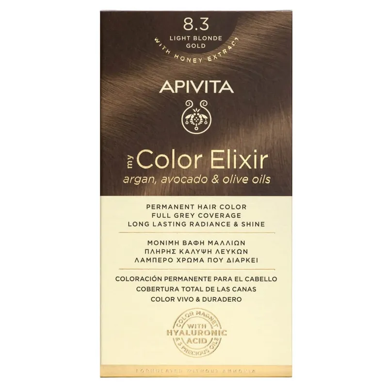 Preț redus Apivita My Color Elixir Permanent Hair Color N8.3 Blonde Light Gold