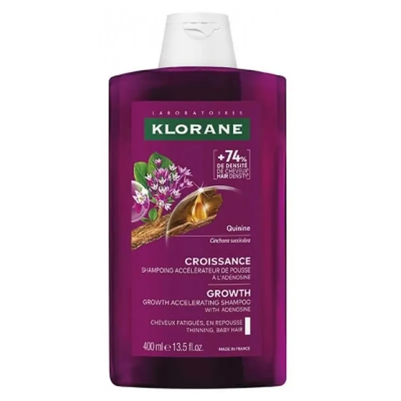 Klorane Creștere Șampon pentru accelerarea creșterii părului cu chinină 400 ml Reducere extra