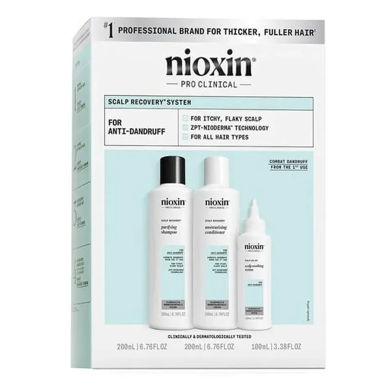 Doar azi Nioxin New Scalp Recovery, kit de îngrijire a părului pentru păr cu mătreață, 1 buc.