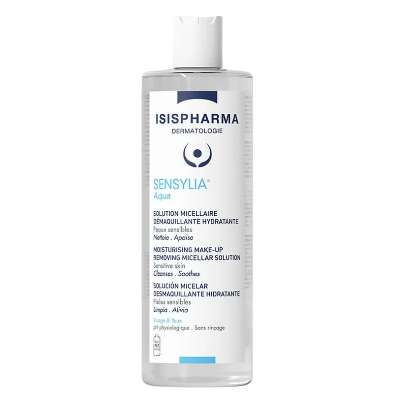 Lichidare de stoc Isispharma Sensylia Aqua, demachiant micelar hidratant, piele sensibilă și deshidratată, 400 ml