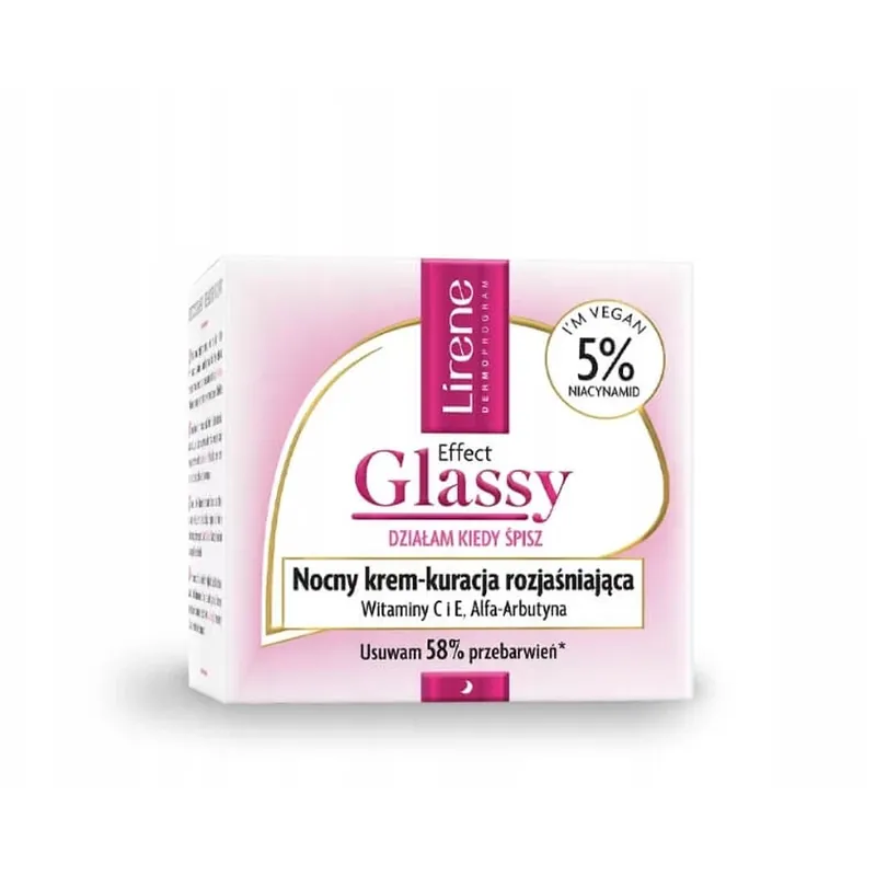 Lirene Effect Glassy Cremă de noapte-tratament de iluminare, 50 ml Ofertă exclusivă