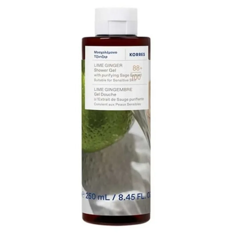 Korres Gel de duș cu lămâie și ghimbir 250 ml Expediere rapidă
