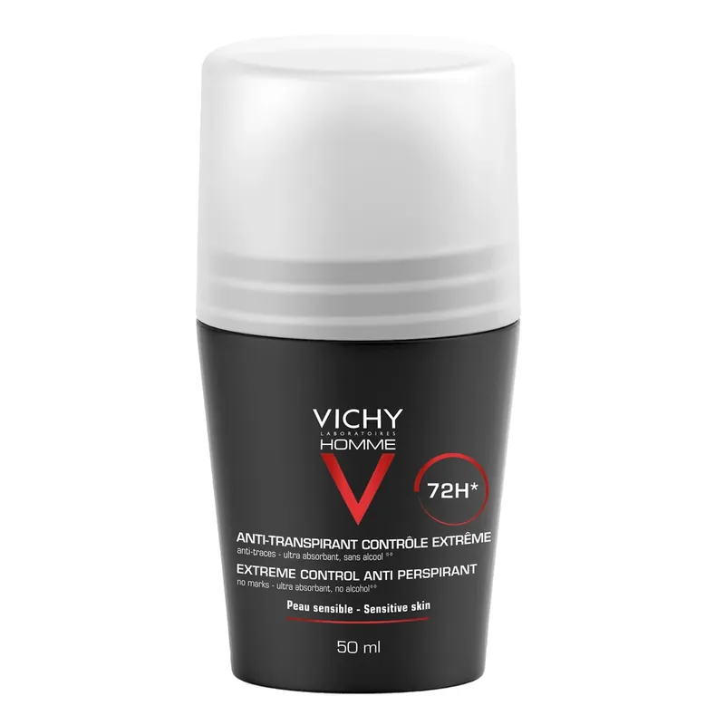 Lichidare de stoc VICHY HOMME Antiperspirant pentru bărbați Roll-on 72h, 50 ml