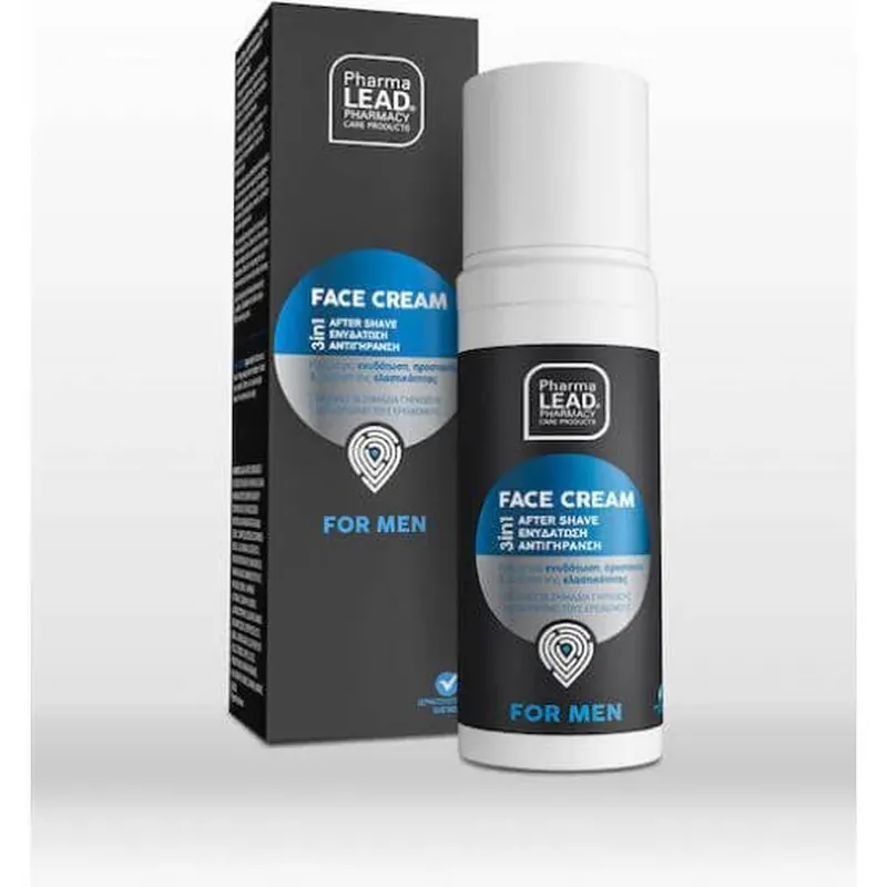 Preț mic PHARMALEAD 3in1 Crema de față pentru bărbați Crema de față pentru bărbați pentru hidratare și protecție 24 de ore cu textură subțire 50ml