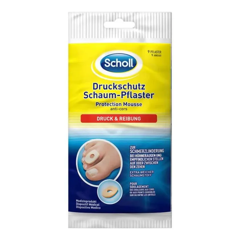 Plasturi din spumă Scholl pentru protecție împotriva presiunii, 9 buc. Reducere extra