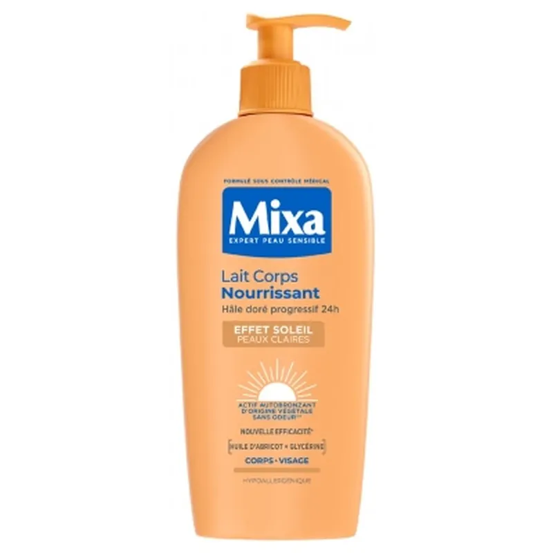 Mixa Loțiune nutritivă pentru corp cu efect de bronzare, pentru tenuri deschise, 250 ml Comandă acum