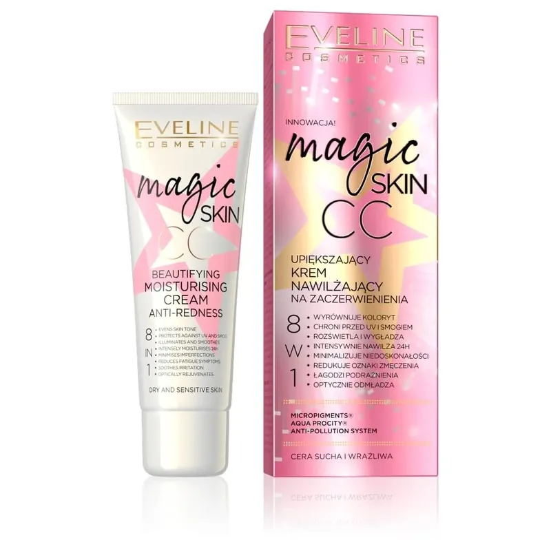 Eveline Cosmetics Magic Skin CC Uplifting cremă hidratantă pentru roșeață, 50 ml Ofertă de sezon