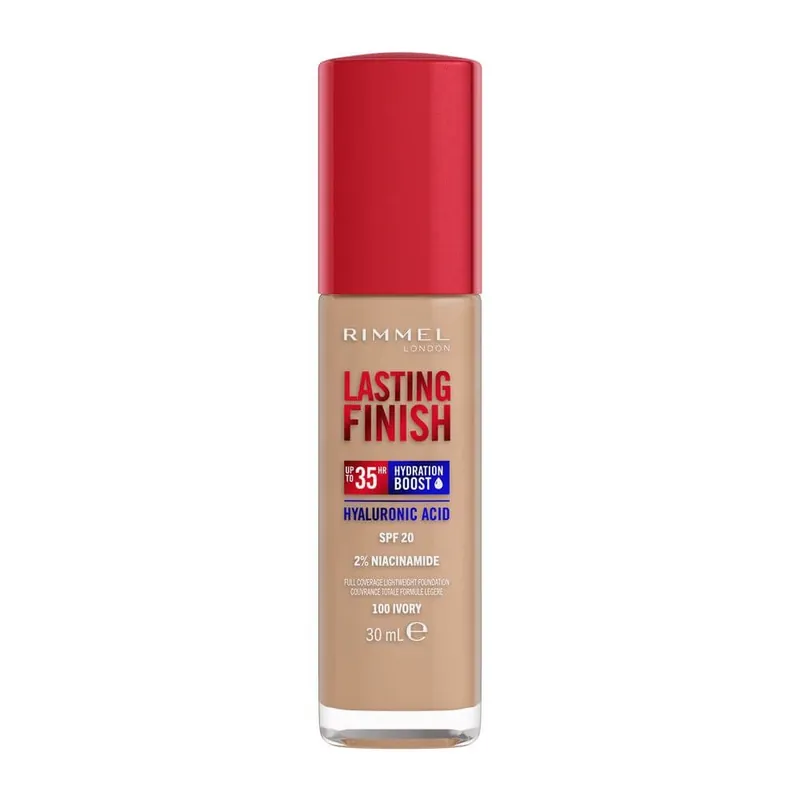 Rimmel Lasting Finish Fond de ten hidratant și de lungă durată cu SPF20 100 Ivory, 30ml Reducere de preț