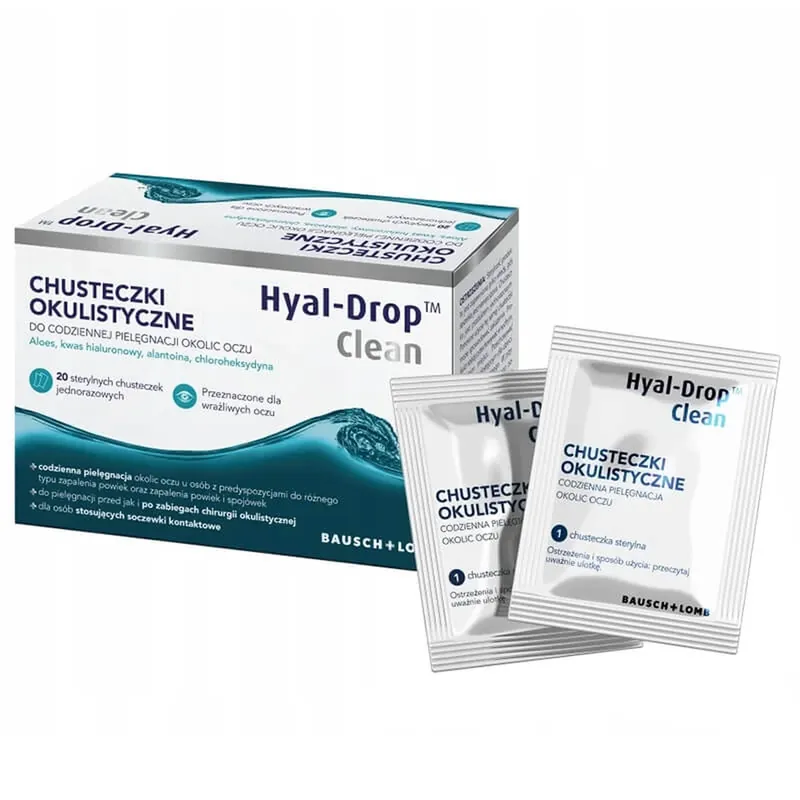 Discount Hyal-Drop Clean, șervețele oftalmice, 20 pliculețe