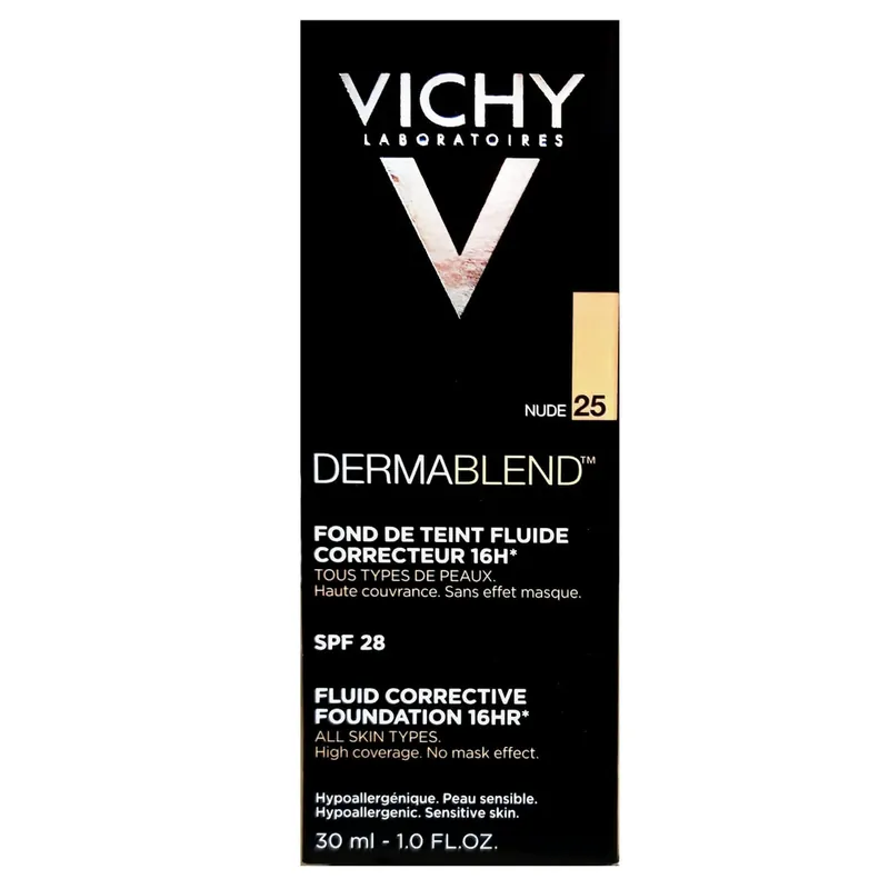 Reduceri Vichy Dermablend, fluid corector de lungă durată, 25 Nude, SPF 28, 30 ml