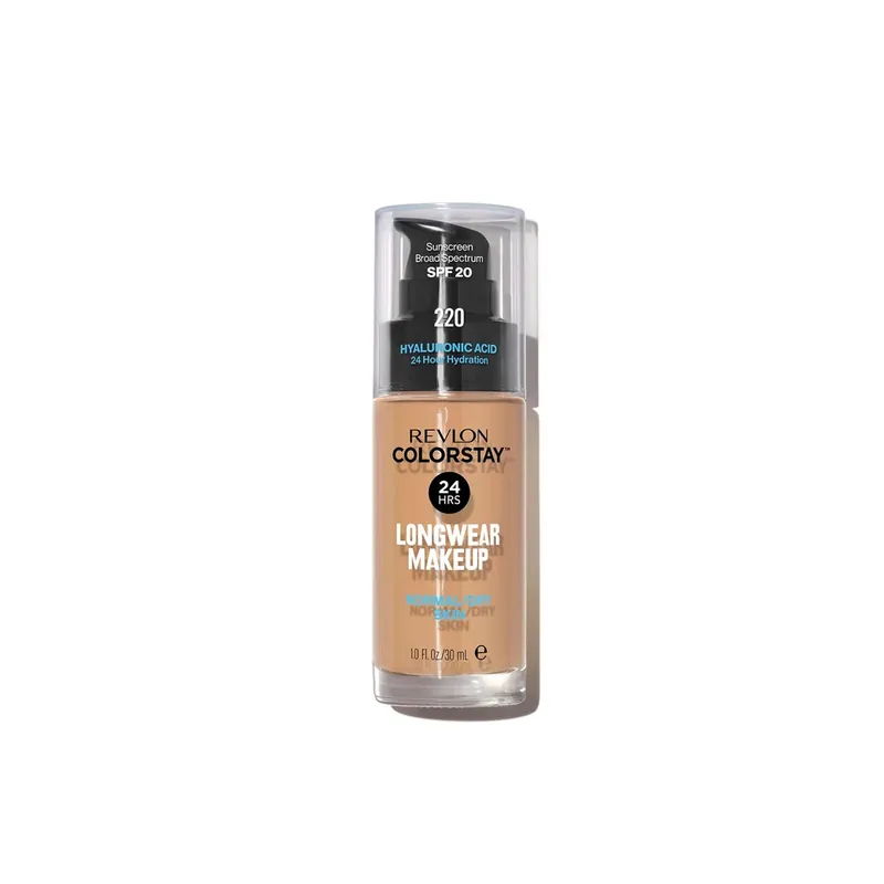 Bestseller Revlon ColorStay, fond de ten pentru ten normal până la uscat, Nr. 220, Natural Beige, cu pompă, 30 ml