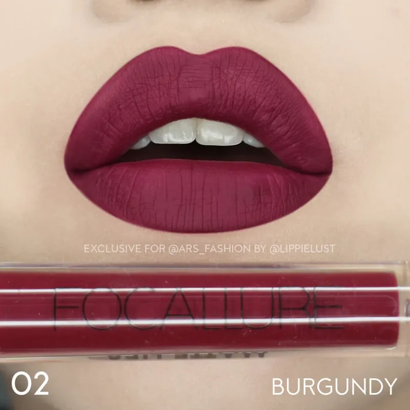 Preț mic Ruj de buze lichid mat Focallure Nuanta 02 Burgundy