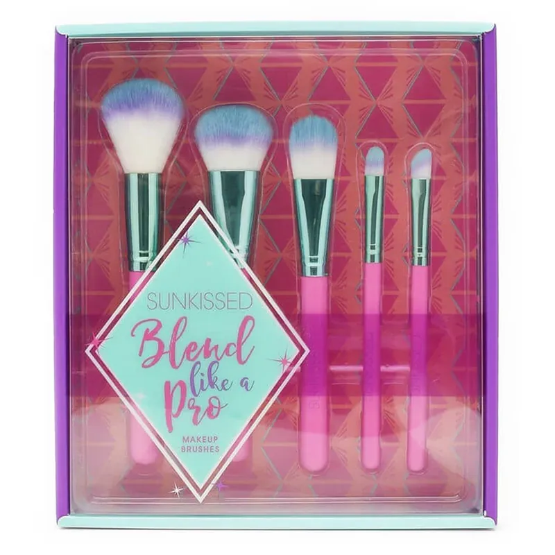 Set 5 pensule machiaj Sunkissed Blend Like A Pro Makeup Brushes Ofertă exclusivă