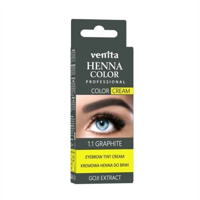 Expediere rapidă VENITA Henna cremoasă pentru sprâncene 1.1 Graphite Lifting 15 g