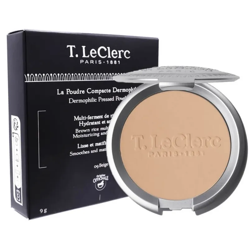 Ofertă exclusivă T.LECLERC Pudra compactă Dermophile 09 Bej 9 g