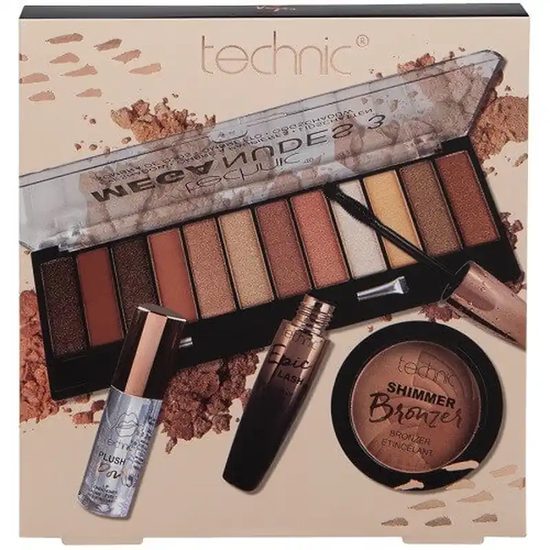 Ofertă limitată Set Machiaj 4 Produse Cosmetice, Technic, Mega Nudes Collection, Vegan