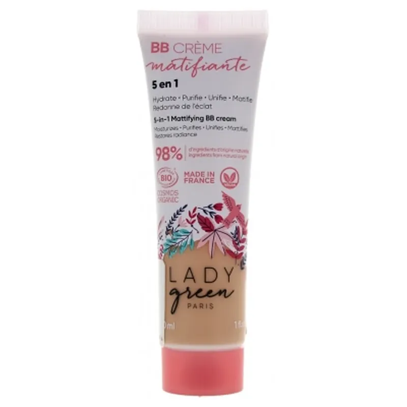 Lady Green BB Cremă matifiantă 5 în 1 bio 30 ml Retur gratuit