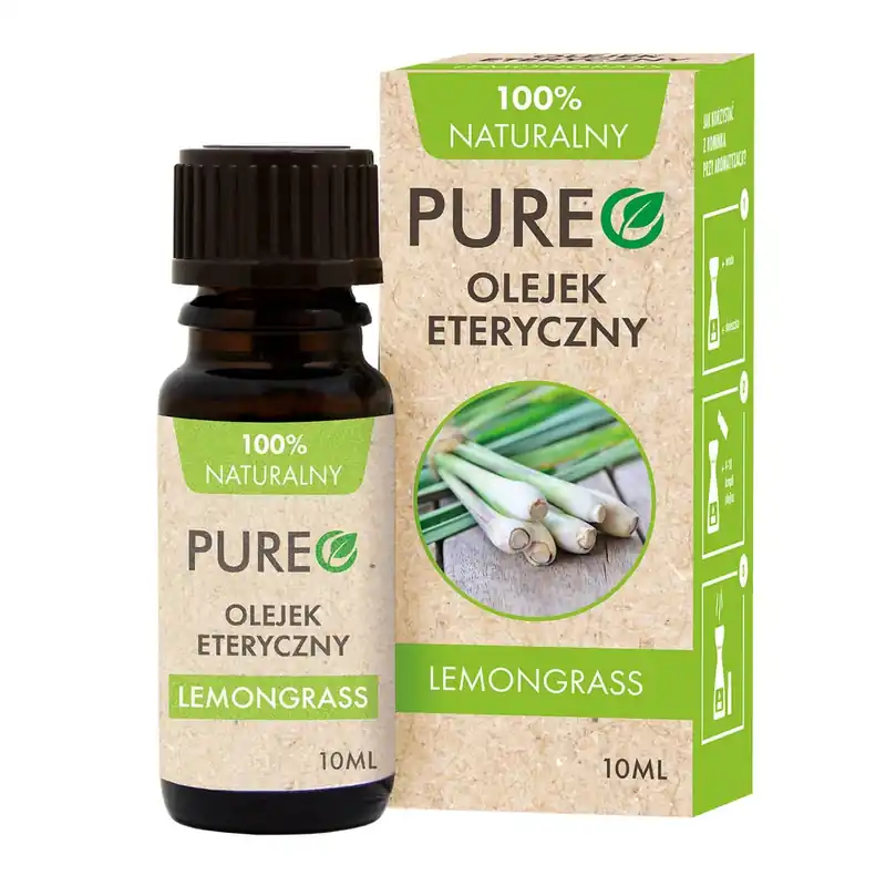 Popular Pureo, ulei esențial de lemongrass, 10 ml