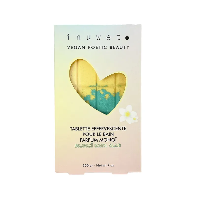 Cel mai vândut Tableta efervescenta pentru baie in forma de ciocolata, cu parfum de Monoi, Inuwet, 200 gr