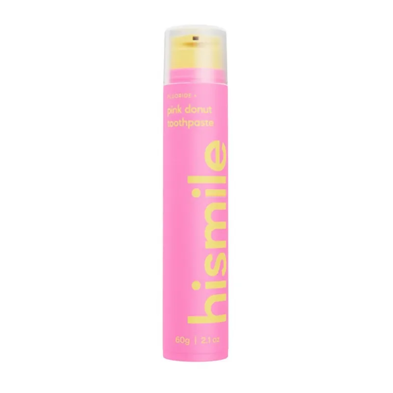 Livrare rapidă Pasta de dinti cu fluor si aroma de gogosi, Pink Donut, Hismile, 60 g