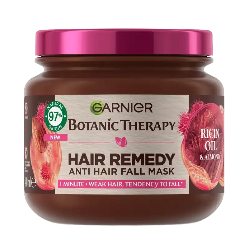 Masca de par Garnier Botanic Therapy Ricin Oil, pentru par fragil, 340 ml Reducere extra